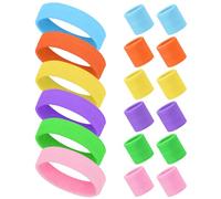 Flintronic Cinta Pelo Deporte 18PCS, Juego de Muñequeras, Bandas Deportivas para el Sudor para Hombres y Mujeres, Muñequeras para el Sudor, Engrosadas Suaves para Baloncesto, Gimnasio, Tenis, Fútbol