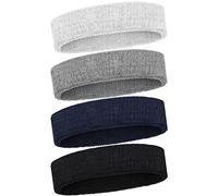 Flintronic Cinta Pelo Deporte 4 Pcs, Deportes Diadema, Elástica Cinta De Pelo Deportiva, Sudor Absorbente de Humedad Banda, Banda de Pelo, Cinta para Pelo, para Ciclismo, Yoga-4 Colours