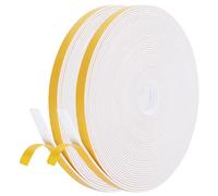 Flintronic Cinta Selladora Espuma, 10M Burletes Puertas Tira de Sellado, 10mmx6mm, Espuma Burlete Adhesivo de Alta Densidad, para Anti Frío, Aislante, Ruido y Colisión(Blanco)