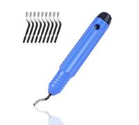 Flintronic Desbarbador Metal, 10 pcs Herramienta Desbarbadora Cuchillas de Desbarbado de Rotación de 360° Giratorio Quita Rebabas para Acero, Plástico, Aluminio, Cobre, Impresora 3D con Una Caja.