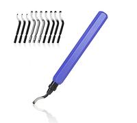 Flintronic Desbarbador Metal, 11 pcs Herramienta Desbarbadora Cuchillas de Desbarbado de Rotación de 360° Giratorio Quita Rebabas para Acero, Plástico, Aluminio, Cobre, Impresora 3D con Una Caja.