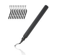 Flintronic Desbarbador Metal, 11 pcs Herramienta Desbarbadora Cuchillas de Desbarbado de Rotación de 360° Giratorio Quita Rebabas para Acero, Plástico, Aluminio, Cobre, Impresora 3D con Una Caja.