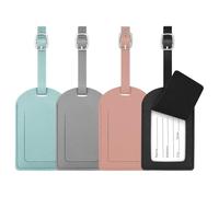 flintronic Etiquetas de Equipaje, 4PCS Etiquetas de Equipaje, Etiquetas de Identificación de Maleta, Etiquetas de Maletas de Equipaje, para Evitar la Pérdida de Bolsas y Maletas