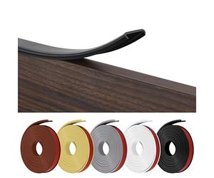 Flintronic Forma U Cinta de Madera Cantos, 5m * 28mm TPE Protector Borde de Muebles, Cantoneras Cubrecantos Autoadhesiva, Proteccion para Mesas y Muebles, Puertas de Automóviles.(Negro)