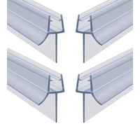 flintronic Goma para Mampara de Ducha, 4 PCS 30CM Junta Para Mampara de Ducha con ajuste perfecto para puertas de 4-6 mm, Ajustable Goma mampara ducha, Perfil de mampara fácil instalar
