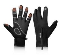 flintronic Guantes de Invierno, Guantes Tactiles, Guantes de Invierno Hombre, Guantes Ciclismo Invierno, Pantalla Táctil de 5 Dedos, para Moto Ciclismo Correr Ski y Otros Deportes Al Aire Libre, L