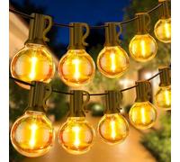 flintronic Guirnaldas de Luces Exterior, Luces Solares LED Exterior, 19.2M LED Cadena de Luz con 30 + 2 Bombillas, Impermeable, Para Jardín, Boda, Fiesta,Terraza