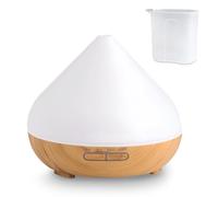 Flintronic Humidificador Ultrasónico y Difusor de Aromas, 500 ml Difusor de Aceites Esenciales, Apagado Automático Sin Agua y Temporizador, 7 Colores LED, Luz de Noche para Bebés