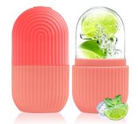 Flintronic Ice Roller, Rodillo Facial Hielo Silicona, Reutilizable Rodillo Facial De Hielo, Reduce la Hinchazón, Mejora la Piel, Reducir Poros, para Ojeras, Arrugas y Elasticidad (Rosa)