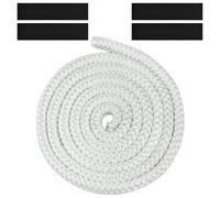 Flintronic Junta refractaria, junta puerta chimenea, Cuerda de la Estufa, Línea de Sellado para Chimenea Fibra de vídrio Impregnada de Grafito Junta de Vidrio Reemplazo Junta, Blanco (Φ12mm-2.5m)