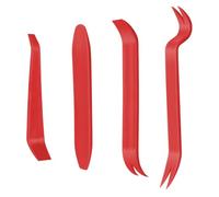 Flintronic Kit de Herramientas Desmontaje Coche, 4PCS Herramienta de Desmontar, Desmontadores de Plastico del Panel Frontal del Coche, para Desmontar Audio Vehículo Radio Interior Recubrimiento (Rojo)