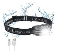 flintronic LED Linterna Frontal, 1PCS 3 Modos Recargable Linternas Frontales con Función de Control Del Sensor, 1500 Lumens Linternas LED USB Recargable Impermeable para Camping, Excursión, Pesca