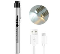 Flintronic Linterna de Bolígrafo de Diagnóstico Médico, 1PCS Luz Médica con Escala de Medición, 2 Modos Linterna de Diagnóstico con Clip, para Enfermeros, Médicos, Cuidado Personal, Iluminación.