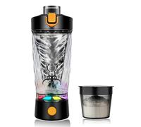 flintronic Mezclador de Proteinas Eléctrica, 650ML Negro Vaso Shaker Portable Vortex con Recargable USB-C - Hecho con Tritan, Sin BPA, Tecnología de Mezcla Rápida, para Batidos de Proteínas