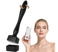 Flintronic Microneedling Derma Stamp Ajustable, Rofesiona Microneedling para Hombres y Mujeres, 140 Agujas, para Anti-Edad, Poro Contractivo, Crecimiento del Pelo de la Barba