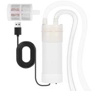 Flintronic Mini Bomba de Agua, 5V 2A Bomba de Agua Sumergible Por USB, Bom-ba de Agua para Fuente con Tubo de 6mm, 2.5L/Min, para Bombeo en Hogar, Jardín y Acuario, Blanco