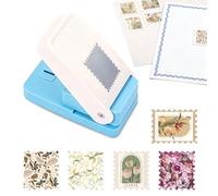 flintronic Perforadora de Papel Rectangular, Perforadora Rectangular para Sellos Postales de 1 x 0.8? Pulgadas, Perforadora Cuadrada de Papel, Perforadora Acción Palanca,álbumes Recortes,Manualidade