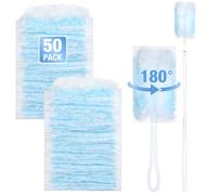 flintronic Plumero Atrapapolvo, 52 Piezas Plumero Duster con 2 Asa para Polvo, Limpiar 180 Grados para Polvo, Animales, Estantería, Muebles, Gabinete, para Swiffer