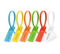 Flintronic Precintos de Seguridad de Plastico, 60 Piezas Strong Cable Tie Tagsde Barrasbrida Brida, 25CM Etiqueta Bridas para Cables con Número, para Ropa Calzado Bolsas Logística(6 Colores)