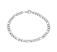 flintronic Pulsera de acero inoxidable 316, Pulsera de cadena de Eslabones para Hombre y Mujer, joyería hipoalergénica 21cm/6mm,Oro/Plata