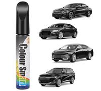 flintronic Reparador Arañazos Coche, 12 ml Pluma De Retoque Del Coche, Lápiz de Retoque Negro Brillante, Quita Arañazos Coch-e, Rotulador ArañazoS Coch-e, para Retoque y Reparación de Pintura (Negro