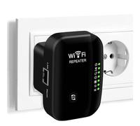 Flintronic Repetidor WiFi 300Mbps 2.4 GHz, Amplificador Señal WiFi, Amplificador WiFi con Repertidor/Ap Modo y la función WPS, Cobertura de hasta 55m², Puerto Ethernet Compatible with All WiFi Devices