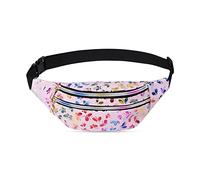 Flintronic Riñonera Mujer Moda Impermeable, Bolsa de Cinturón Moda Cuero PU, Riñonera Deportiva Viaje Marcha Brillante, para Mujeres Hombres Turismo Deportivo-Rosa