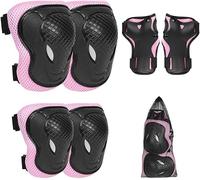 Flintronic Set Rodilleras Coderas y Muñequeras, Conjuntos de Patinajes Niños Protecciones, Set de Protección Infantil, Rodilleras para niños, para Patinaje Ciclismo Monopatín Bicicleta Skate