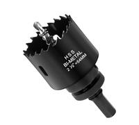 Flintronic Sierras de Corona 54mm, Sierra de Corona Bimetálica de 54mm, M42 HSS Bi-Metal Coronas Perforadoras, con Adaptador y Broca Piloto, para Metal Aluminio Madera PVC Plástico, Negro