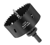 Flintronic Sierras de Corona 92mm, Sierra de Corona Bimetálica de 92mm, M42 HSS Bi-Metal Coronas Perforadoras, con Adaptador y Broca Piloto, para Metal Aluminio Madera PVC Plástico, Negro