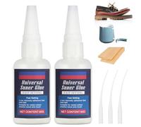 Flintronic super glue, 2 Frascos 50 g Superglue extra fuerte universal, Pegamento Instantáneo con micropuntas de pegamento, Transparente pegamento zapatos, Pegamento de Aceite, Para Cerámica, Madera