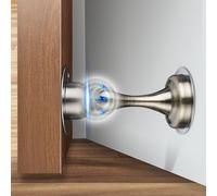 Flintronic Topes magnéticos para puerta, 1 unidad, color verde antiguo, estilo moderno, montaje en pared y puerta, acero inoxidable, anticolisión, cierre magnético para zócalos, topes de puerta de