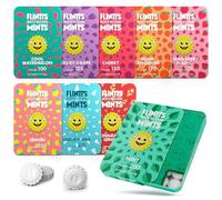 Flintts Mints Full House - Mentas deliciosas sin azúcar para alivio de boca seca y frescura, apoyo vegano para la salud bucal con efecto brillante, sustituto de saliva de viaje, alternativa de