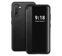 Flip Case for Samsung Galaxy Note 10 Case S-View Window, Translucent Clear View Folio 360 grados Protective Slim Phone Cases, PU & TPU Flip Cover for Samsung Galaxy Note 10 5G (negro)