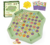 Flip Chess Memory, Juego de Ajedrez Flip, Frutas Memory Ajedrez, Juego de Mesa de Ajedrez de Plástico, Juegos de Memoria Rápido y Portátil para Familia y Amigos