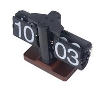 Flip Clock Vintage, Flip Clock Digital Flip Down Negro Retro Flip Clock Mecánico Retro Flip Dоwn Reloj para Dormitorio Oficina (Todo Negro)