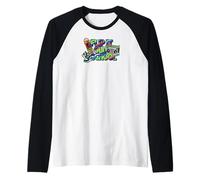 Flip It Old School Retro 80s 90s Skateboard Boombox Camiseta Manga Raglan