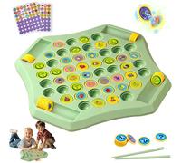Flip Match Juego de Mesa Flip Match para niños (52 ajedrez), Fruit Flip Chess Memory Ajedrez, DIY Flips Tablero de Ajedrez para Niños y Adultos (2 - 4 jugadores) (Fruit Patterns)