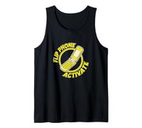 Flip Phone Activate Retro 90s Tech Nostalgia Entusiasta Camiseta sin Mangas