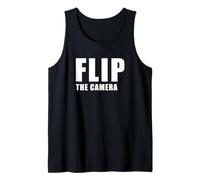 Flip The Camera - Funny Trending Meme Minimal Text Camiseta sin Mangas