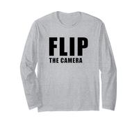 Flip The Camera - Funny Trending Meme Minimal Text Manga Larga