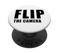 Flip The Camera - Funny Trending Meme Minimal Text PopSockets PopGrip Adhesivo