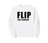 Flip The Camera - Funny Trending Meme Minimal Text Sudadera