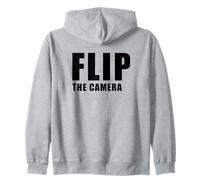 Flip The Camera - Funny Trending Meme Minimal Text Sudadera con Capucha