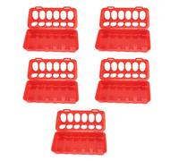 Flip Top Top Alimenter Automático Anti derrame Bandeja Gran Capacidad sin Desperdicio Sin Desastre Diseño de desorden para pájaros de Paloma Plasia de Aves de Corral 23cm 5 Piezas