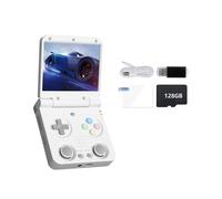 Flip V2 Retro Handheld Game Console 128GB 3.5Inch IPS Screen Open Source Game Console -Compatible Game Pad White