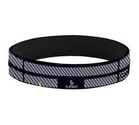 FlipBelt Cinturón para Correr con Cremallera para teléfono y Accesorios pequeños, Bolsa de Ejercicio para Mujeres y Hombres, M, Negro Reflectante