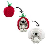 FLIPETZ by Les DéGLINGOS - Peluche Reversible Koala Frambuesa - Doudou Cache-Cache 2 en 1 Ultra Suave - Regalo de Nacimiento Mixto y Primera Edad - Rojo y Gris, 20 cm