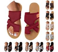 Flipflop Mujer Verano Zapatos de Verano Mujer Cómodo Ancho H Hallux Valgus Pantuflas Cómodas Sandalias de Playa Ligeras Chanclas Anchas Pantuflas de Malla Orthopédicas Sandalias Open Toe Slippers, Kh2