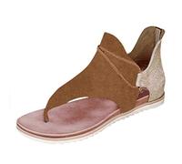 Flipflop Sandalias de verano para mujer, sandalias de verano para mujer, sandalias planas de piel alta, sandalias abiertas de piel, sandalias de dedos abiertas, transpirables, antideslizantes